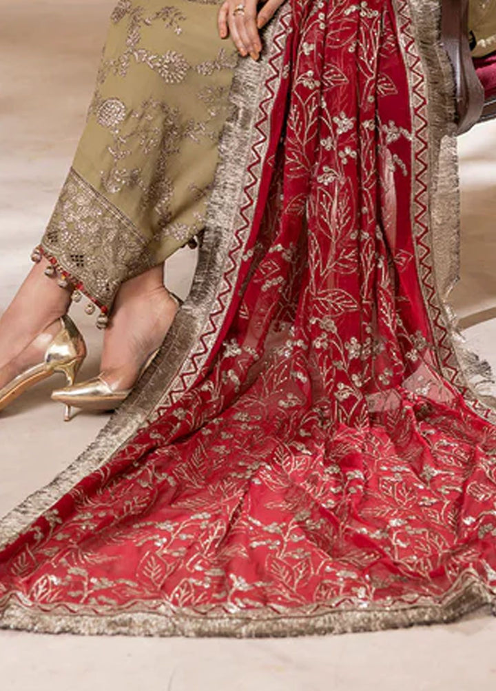 Gulmira By House Of Nawab Embroidered Chiffon Suits Unstitched 3 Piece HON24G4 D-04 Zeba - Luxury Collection