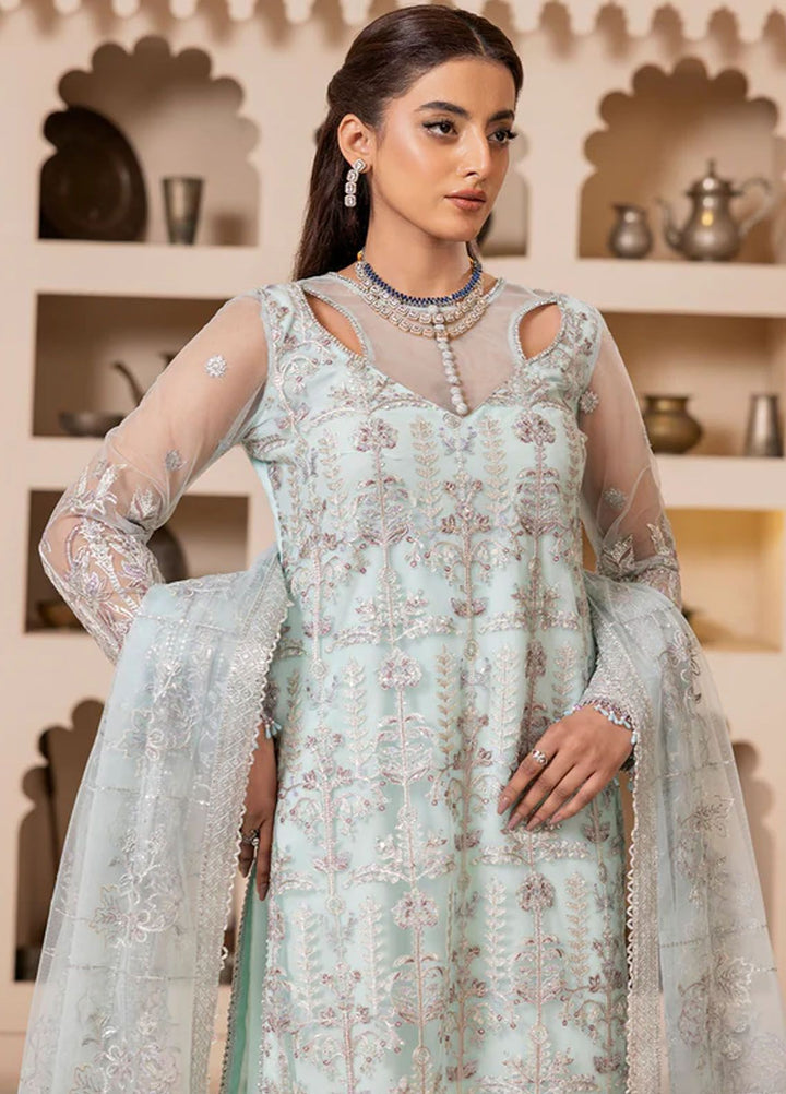 Gulmira By House Of Nawab Embroidered Net Suits Unstitched 3 Piece HON24G4 D-03 Tabsira - Luxury Collection