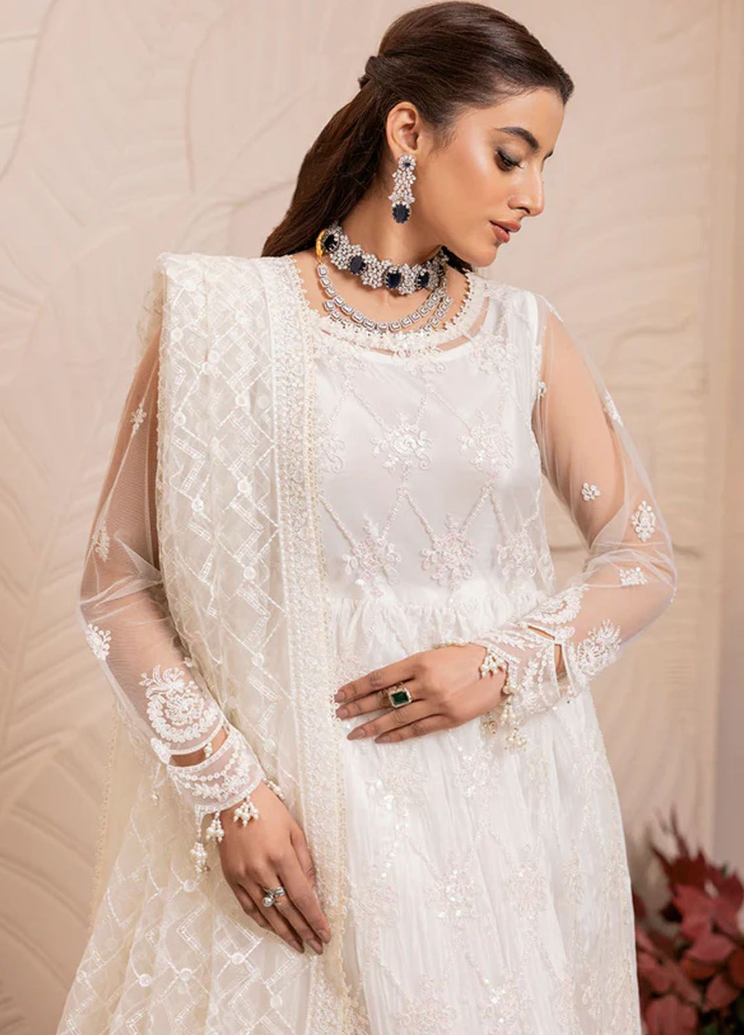 Gulmira By House Of Nawab Embroidered Net Suits Unstitched 3 Piece HON24G4 D-05 Taroob - Luxury Collection