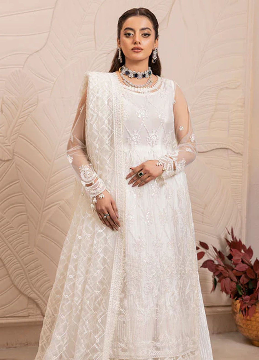 Gulmira By House Of Nawab Embroidered Net Suits Unstitched 3 Piece HON24G4 D-05 Taroob - Luxury Collection