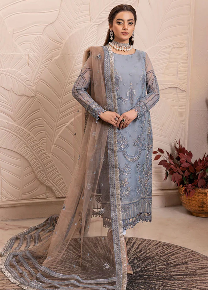 Gulmira By House Of Nawab Embroidered Organza Suits Unstitched 3 Piece HON24G4 D-06 Zakiya - Luxury Collection