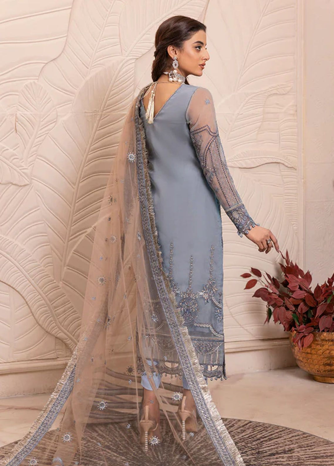 Gulmira By House Of Nawab Embroidered Organza Suits Unstitched 3 Piece HON24G4 D-06 Zakiya - Luxury Collection