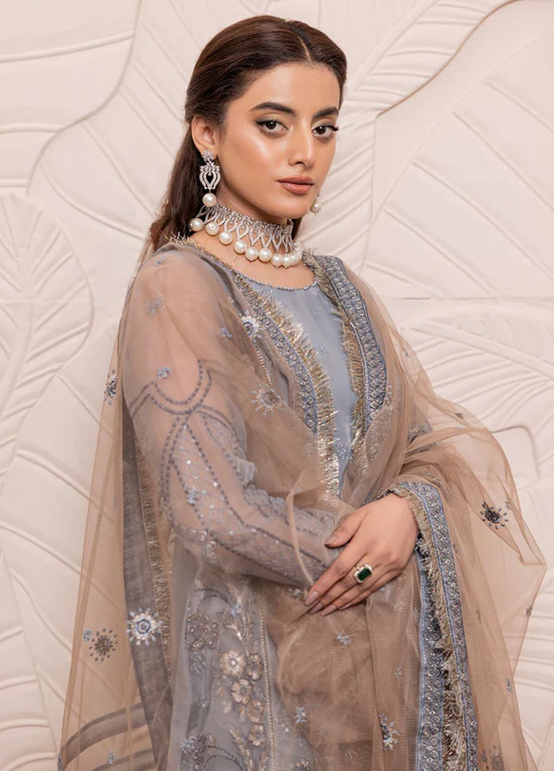 Gulmira By House Of Nawab Embroidered Organza Suits Unstitched 3 Piece HON24G4 D-06 Zakiya - Luxury Collection