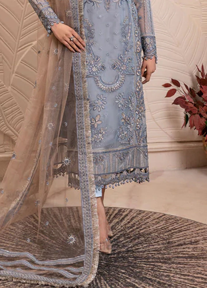 Gulmira By House Of Nawab Embroidered Organza Suits Unstitched 3 Piece HON24G4 D-06 Zakiya - Luxury Collection