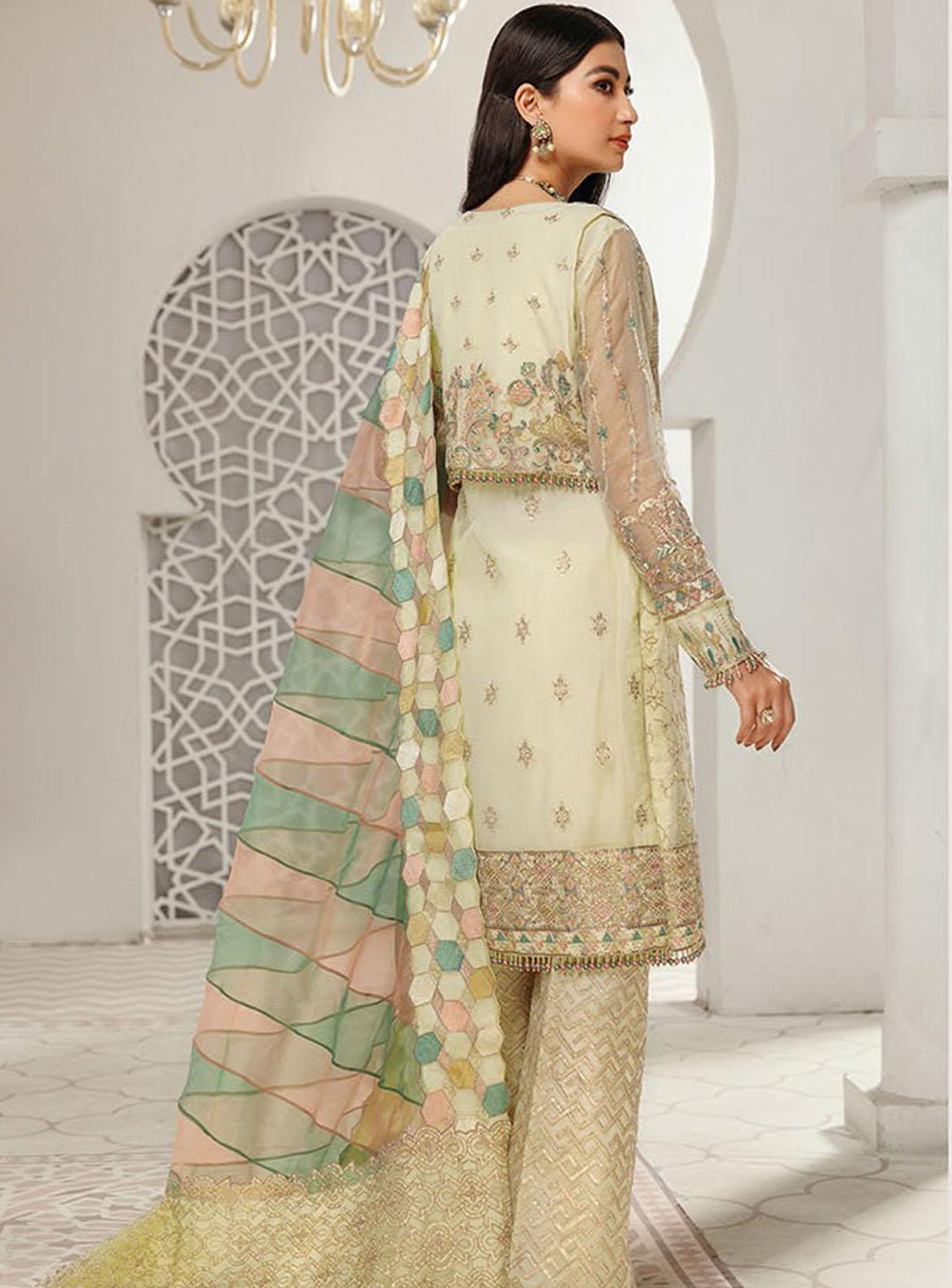 Gulmira By House of Nawab Embroidered Organza Suits Unstitched 3 Piece HON22-G2 07 Meharma - Luxury Collection