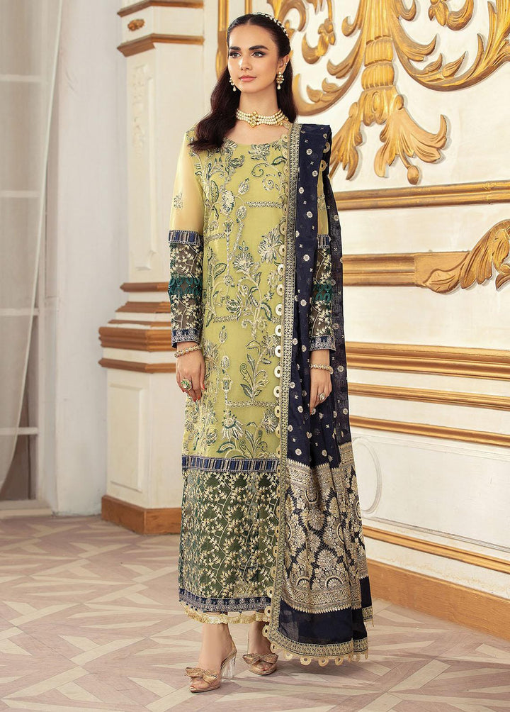 Gulmira By House of Nawab Embroidered Organza Suits Unstitched 3 Piece HON23G3 D-03 Fasana - Luxury Collection