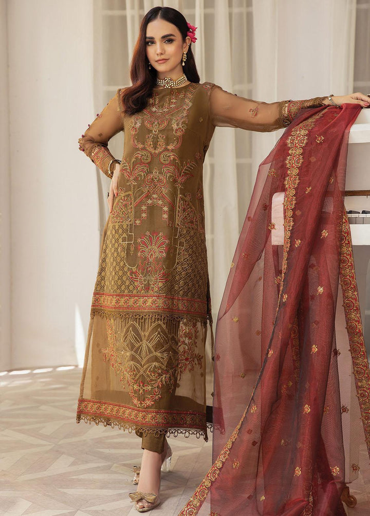 Gulmira By House of Nawab Embroidered Organza Suits Unstitched 3 Piece HON23G3 D-05 Hessa - Luxury Collection