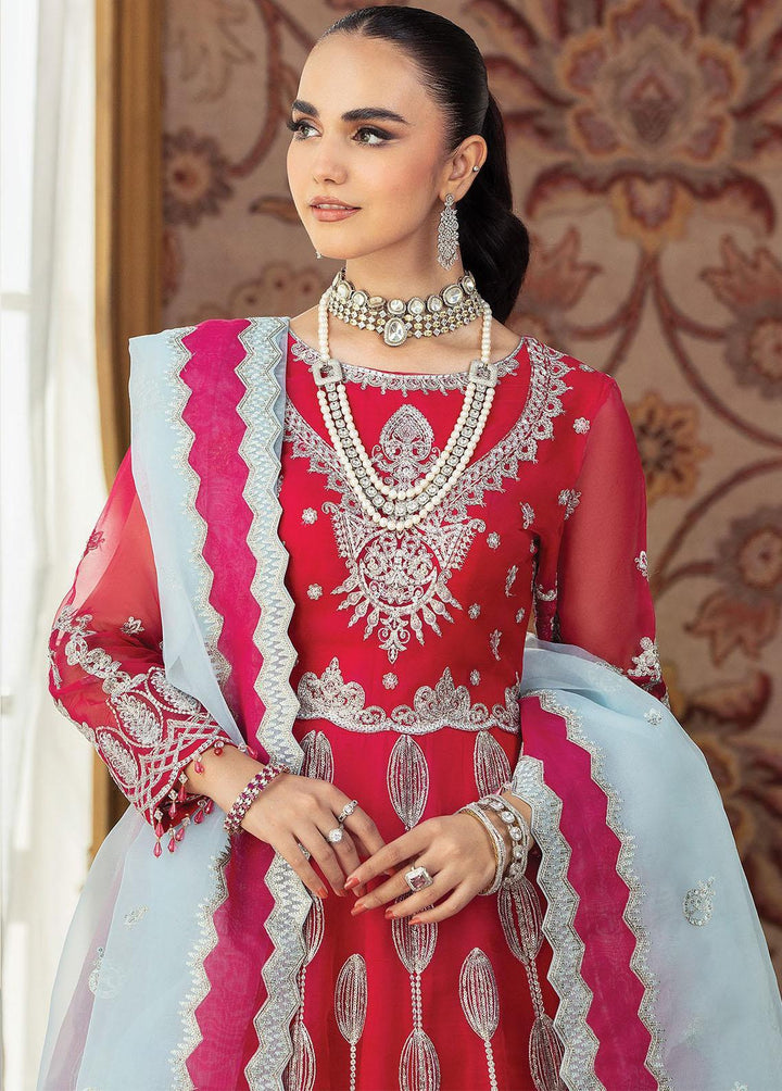 Gulmira By House of Nawab Embroidered Organza Suits Unstitched 3 Piece HON23G3 D-07 Taeen - Luxury Collection