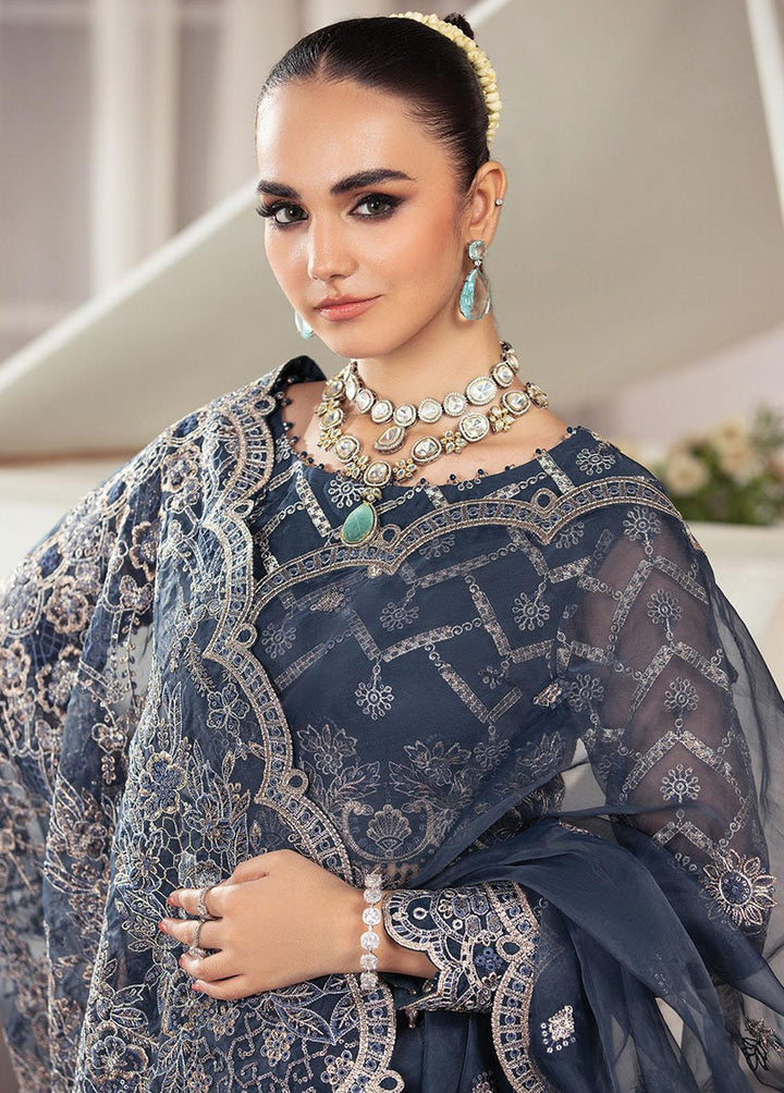 Gulmira By House of Nawab Embroidered Organza Suits Unstitched 3 Piece HON23G3 D-08 Khuaab - Luxury Collection