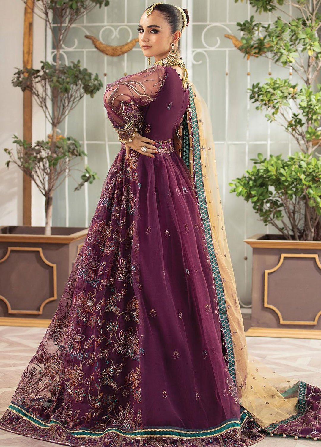 Gulmira By House of Nawab Embroidered Net Suits Unstitched 3 Piece HON23G3 D-10 Afak - Luxury Collection