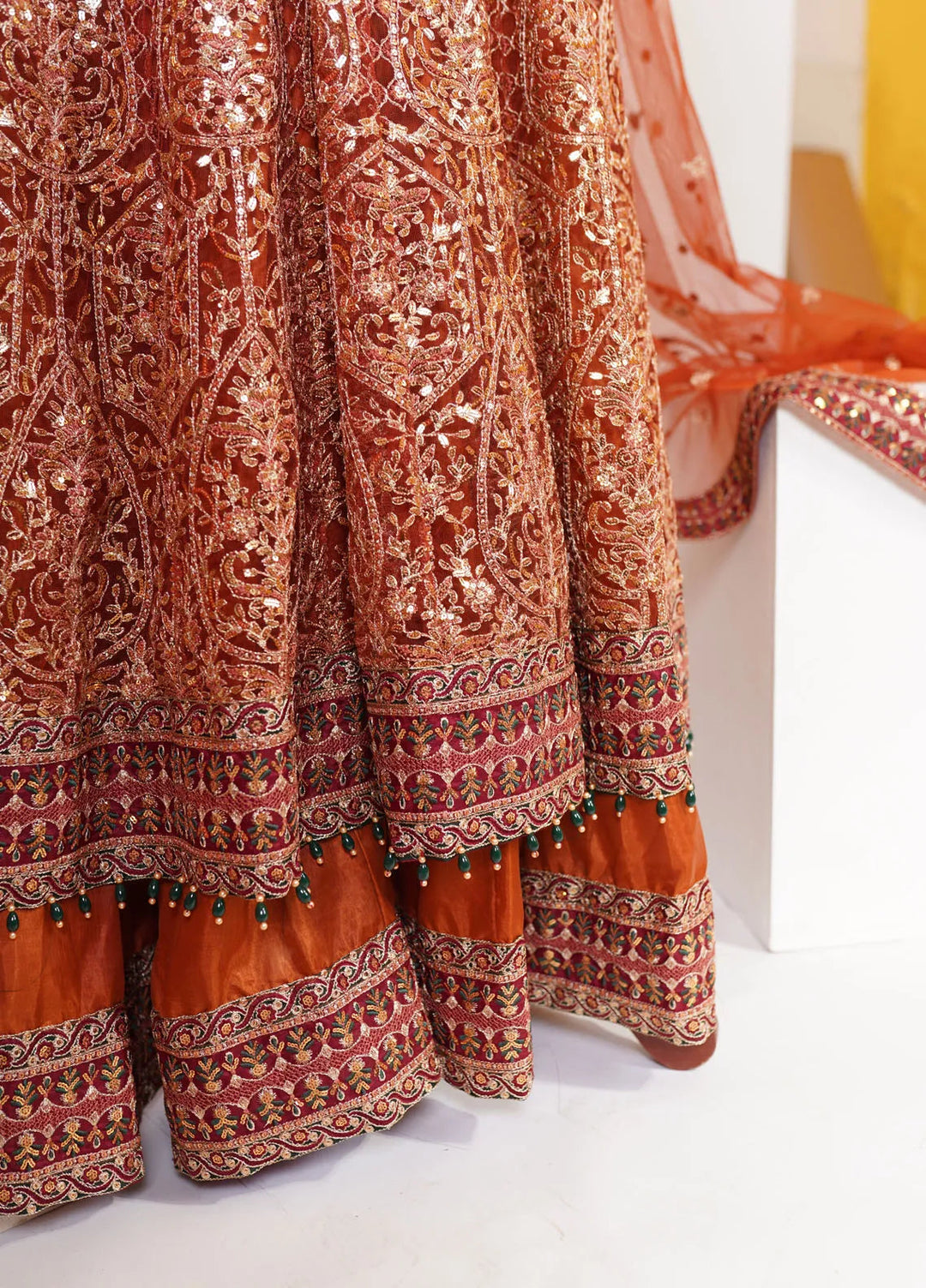 Gulnoor Pret Embroidered Bareeze Net 3 Piece Suit Akira