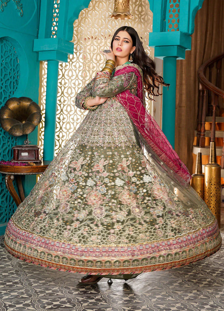 Gulnoor Pret Embroidered Bareeze Net 3 Piece Suit Gulkari