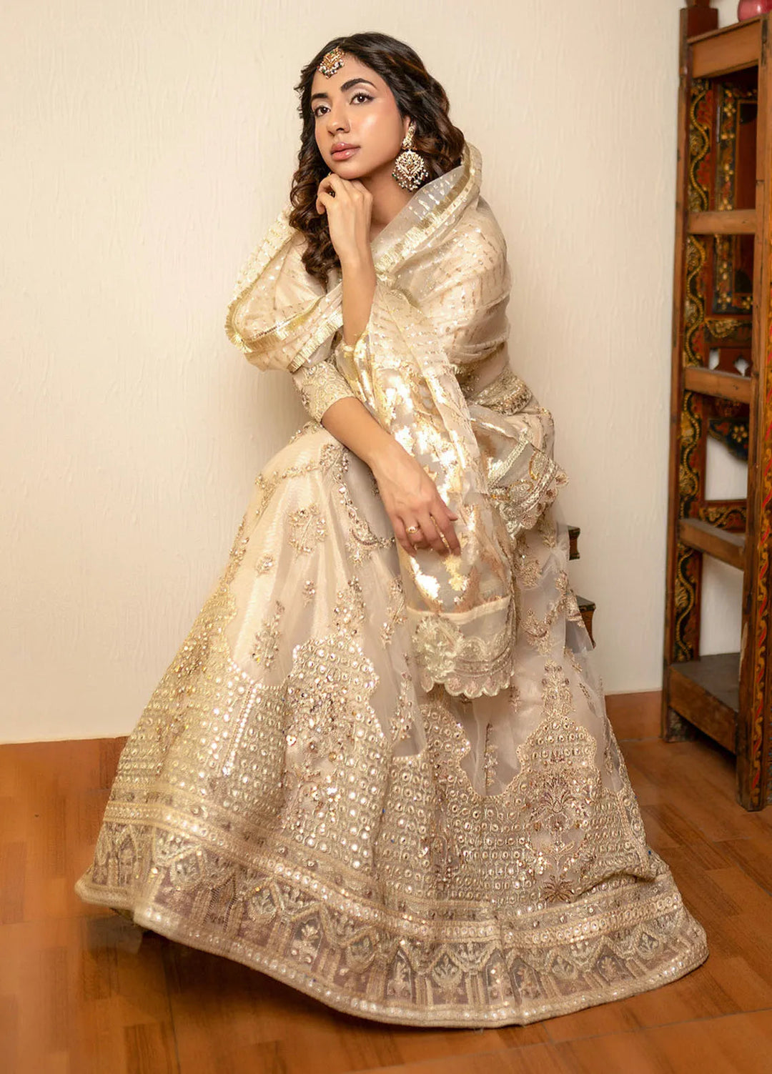 Gulnoor Pret Embroidered Bareeze Net 3 Piece Suit Iconic