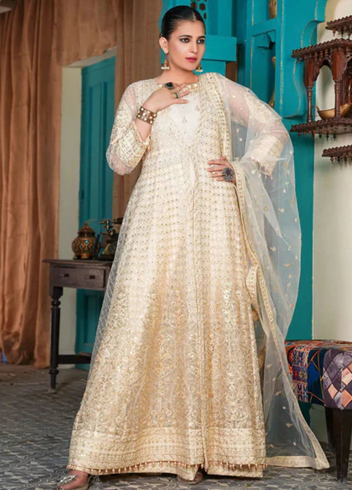 Gulnoor Pret Embroidered Bareeze Net 3 Piece Suit Maansi