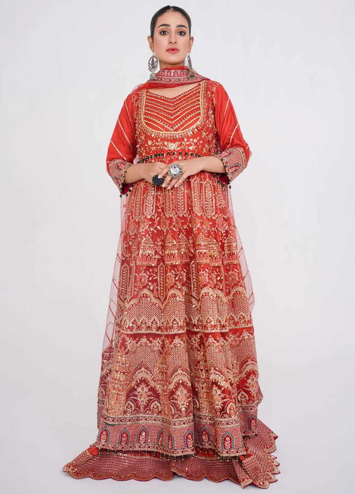 Gulnoor Pret Embroidered Bareeze Net 3 Piece Suit Sarika