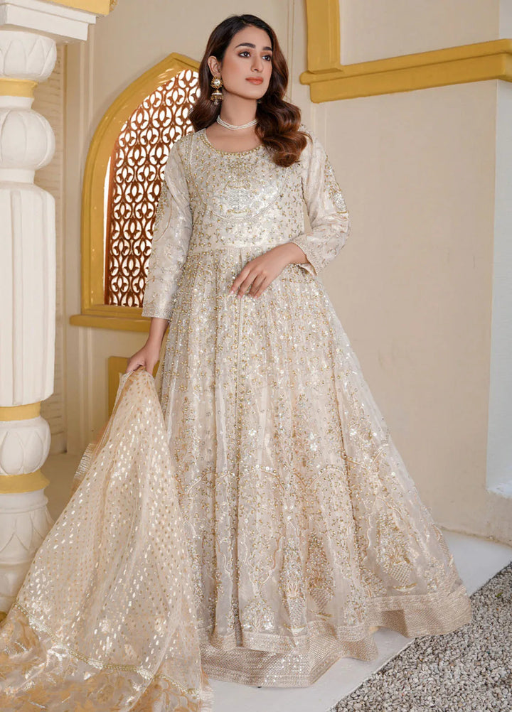 Gulnoor Pret Embroidered Organza 3 Piece Suit Chandan