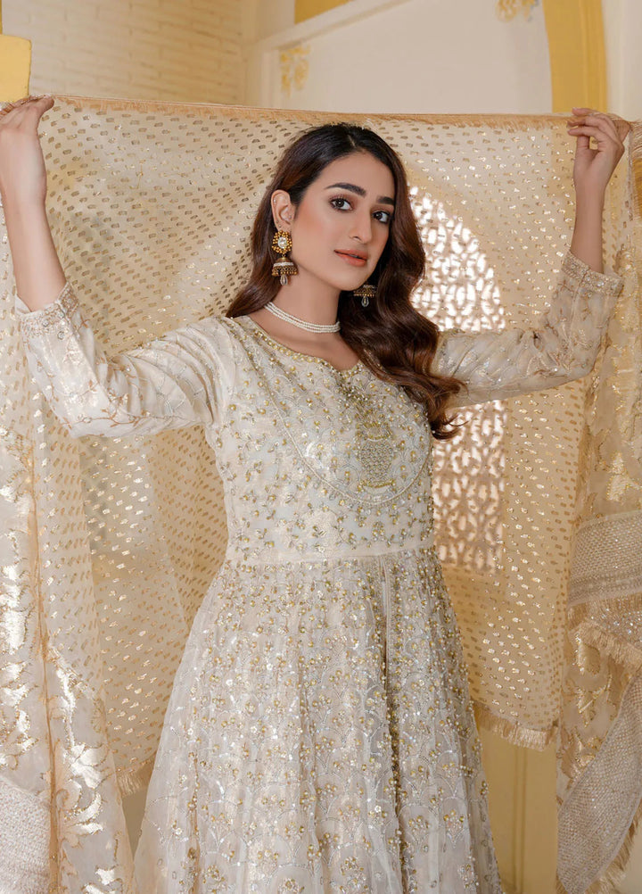 Gulnoor Pret Embroidered Organza 3 Piece Suit Chandan