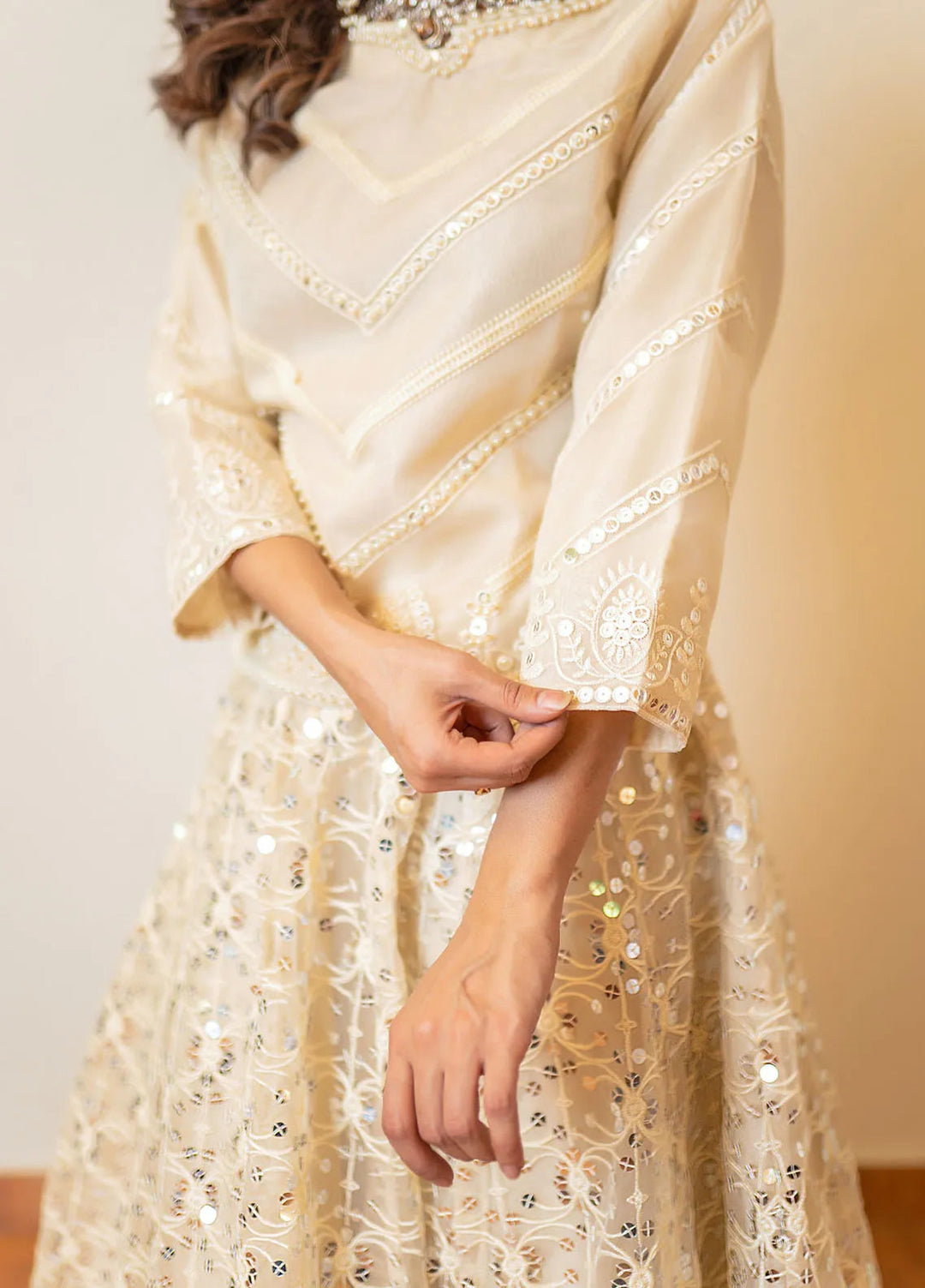 Gulnoor Pret Embroidered Organza 3 Piece Suit Everly