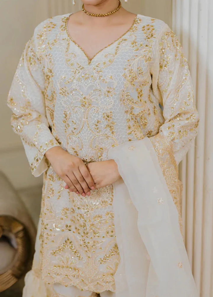 Gulnoor Pret Embroidered Organza 3 Piece Suit Ira