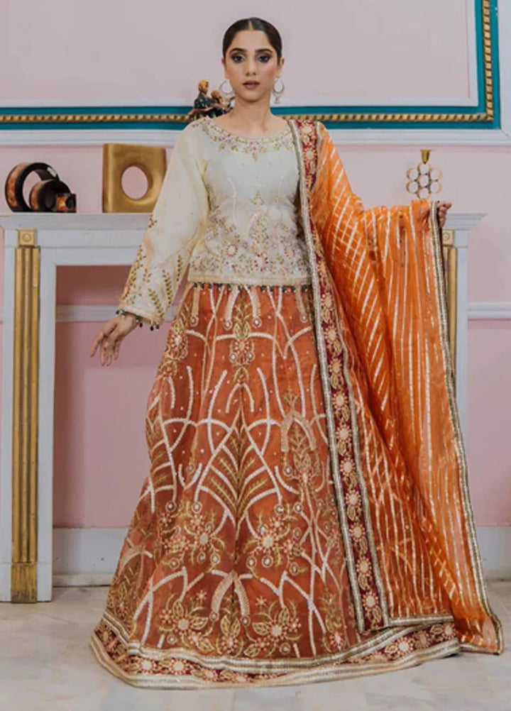 Gulnoor Pret Embroidered Organza 3 Piece Suit Manju