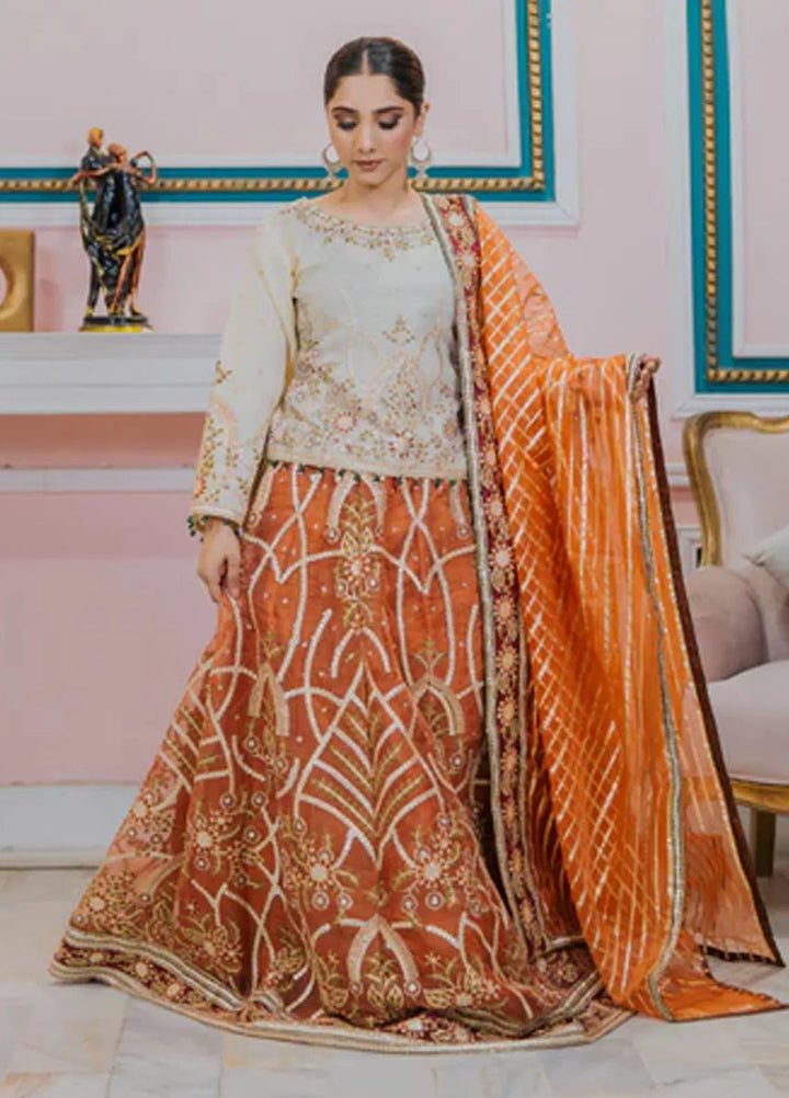 Gulnoor Pret Embroidered Organza 3 Piece Suit Manju