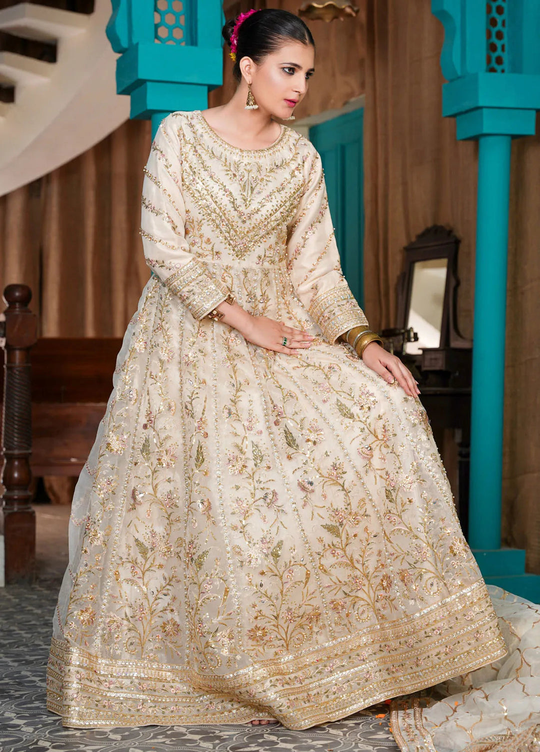 Gulnoor Pret Embroidered Organza 3 Piece Suit Naaz