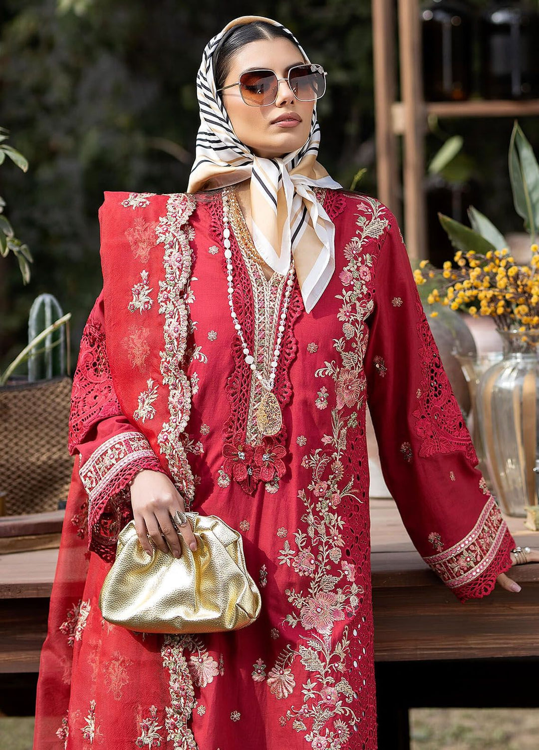 Gulposh by Serene Premium Embroidered Lawn Suits Unstitched 3 Piece SP24G SL 46 Amal - Summer Collection