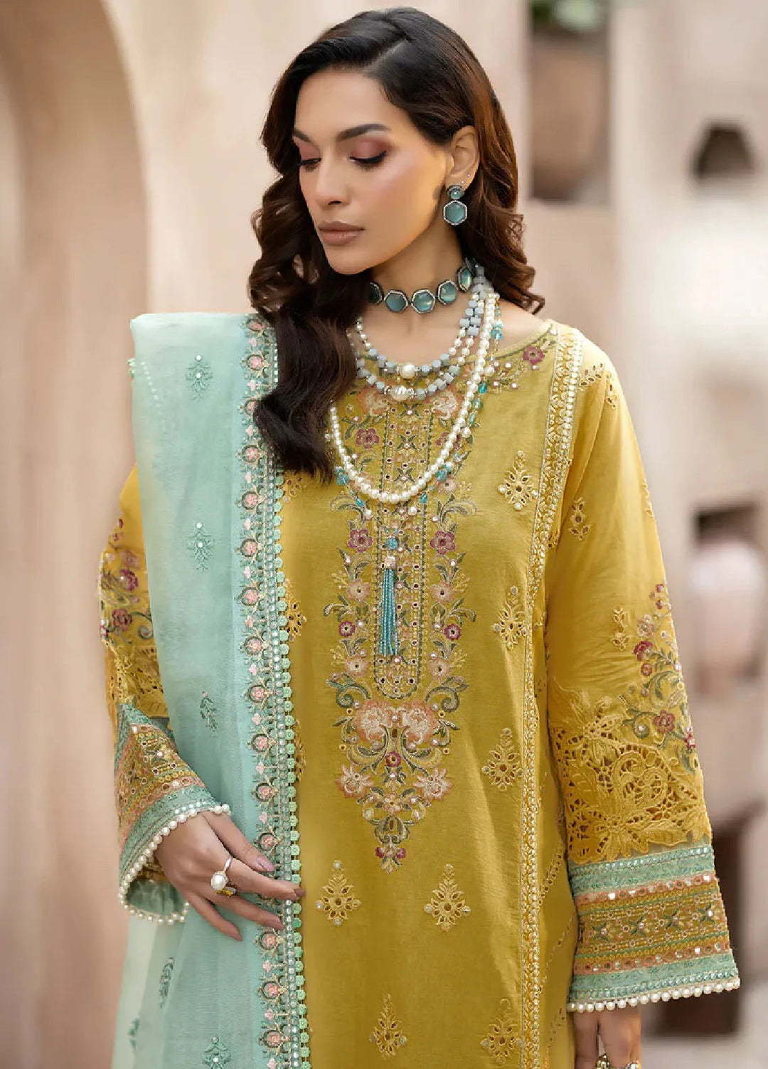 Gulposh by Serene Premium Embroidered Lawn Suits Unstitched 3 Piece SP24G SL 44 Zaira - Summer Collection