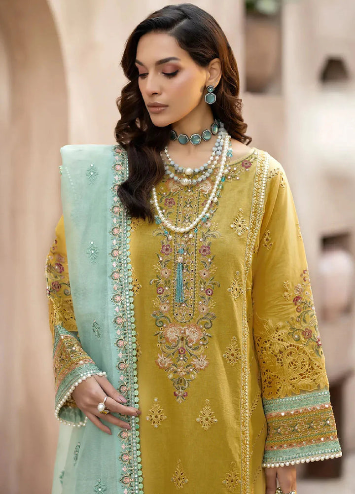 Gulposh by Serene Premium Embroidered Lawn Suits Unstitched 3 Piece SP24G SL 44 Zaira - Summer Collection
