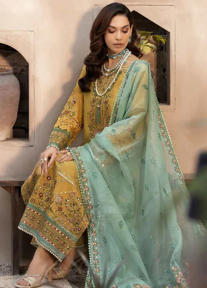 Gulposh by Serene Premium Embroidered Lawn Suits Unstitched 3 Piece SP24G SL 44 Zaira - Summer Collection