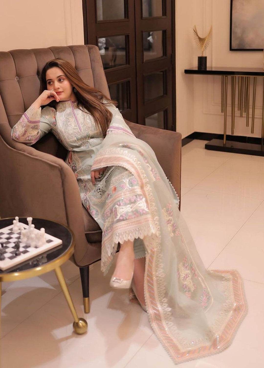 Gulposh by Serene Premium Embroidered Lawn Suits Unstitched 3 Piece SP24G SL 49 Mirha - Summer Collection