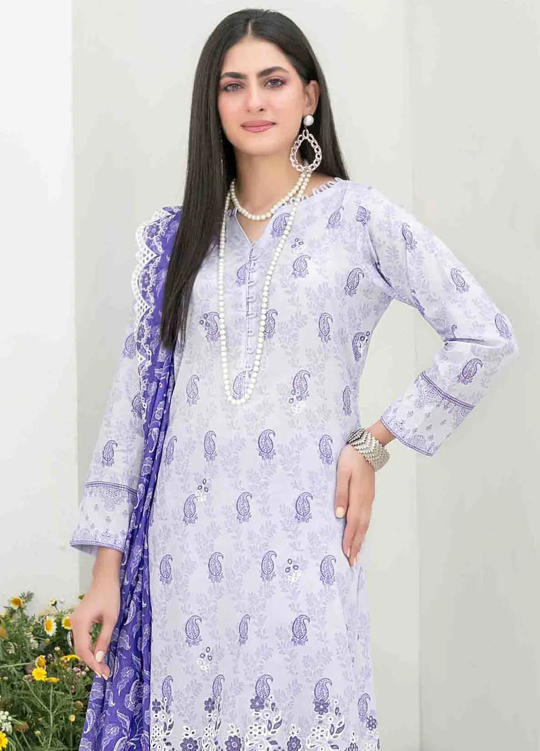 Gulposh by Tawakkal Fabric Embroidered Lawn Suit Unstitched 3 Piece TWF24G D-2511 - Summer Collection