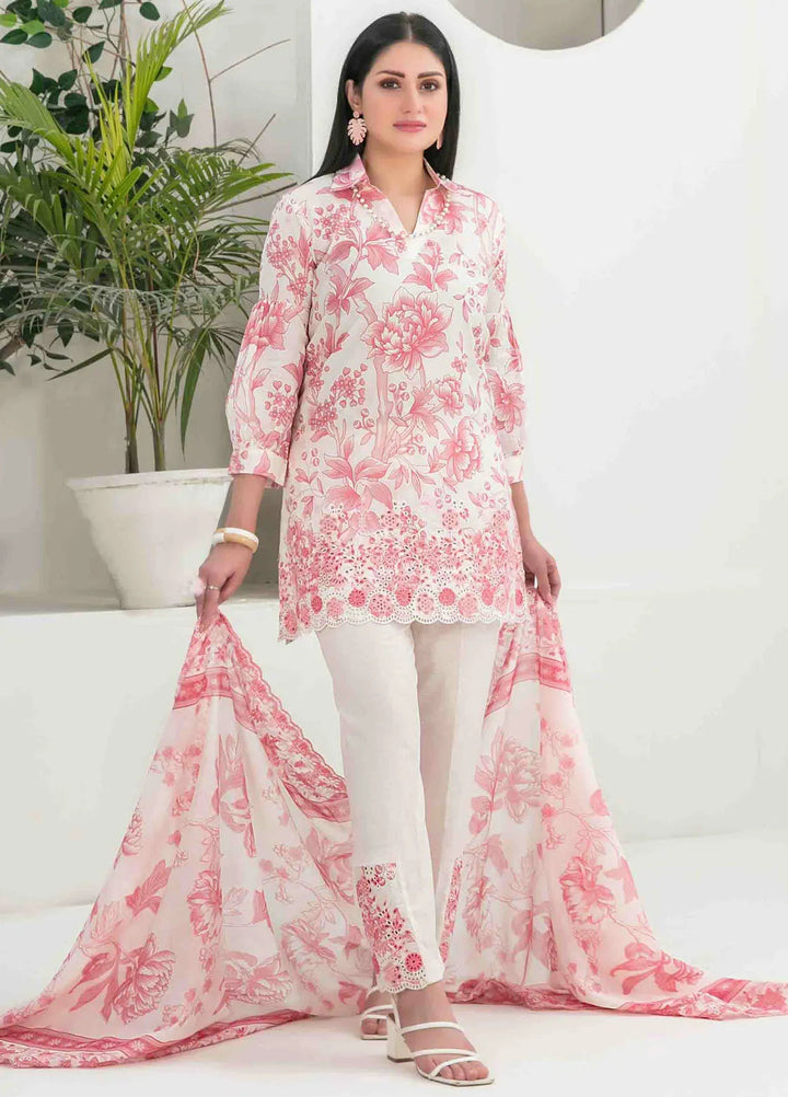 Gulposh by Tawakkal Fabric Embroidered Lawn Suit Unstitched 3 Piece TWF24G D-2512 - Summer Collection