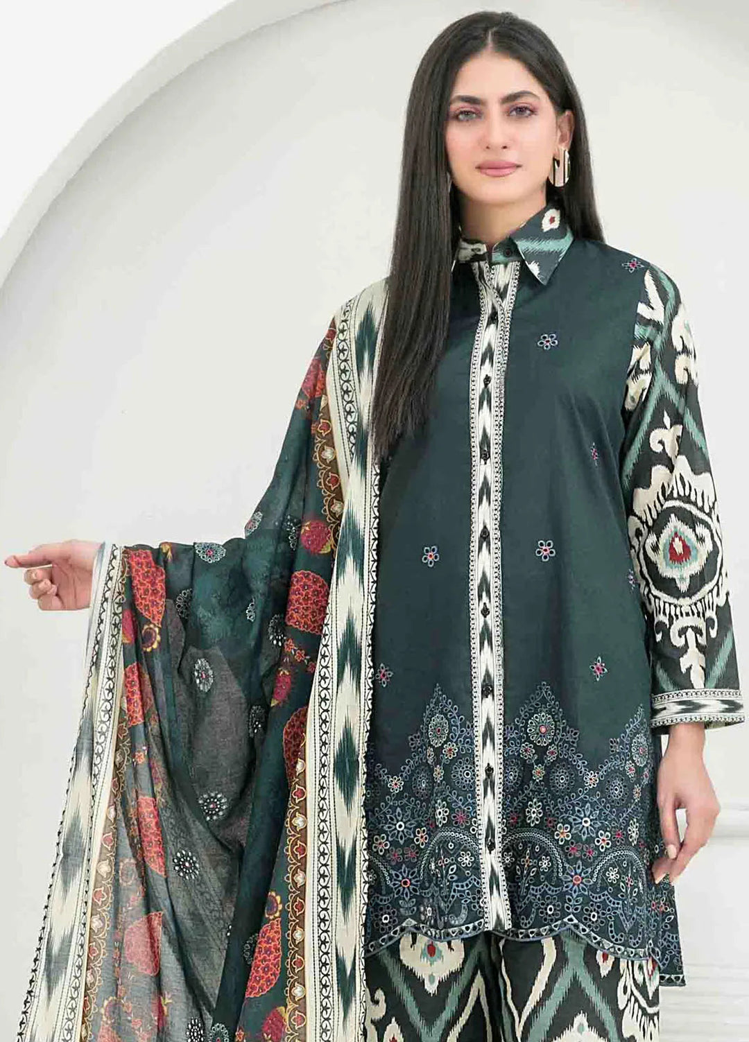 Gulposh by Tawakkal Fabric Embroidered Lawn Suit Unstitched 3 Piece TWF24G D-2516 - Summer Collection