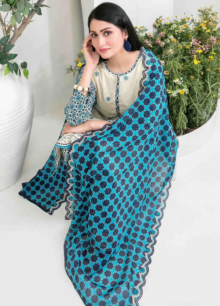 Gulposh by Tawakkal Fabric Embroidered Lawn Suit Unstitched 3 Piece TWF24G D-2518 - Summer Collection