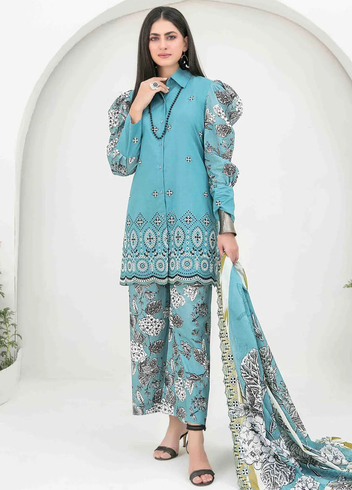 Gulposh by Tawakkal Fabric Embroidered Lawn Suit Unstitched 3 Piece TWF24G D-2519 - Summer Collection