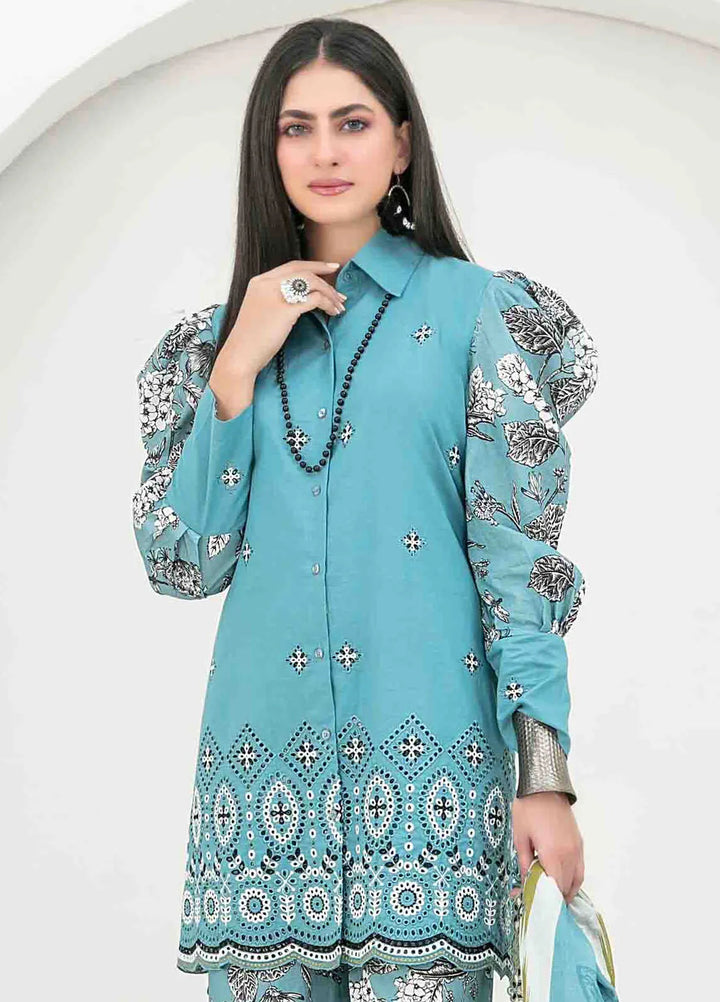 Gulposh by Tawakkal Fabric Embroidered Lawn Suit Unstitched 3 Piece TWF24G D-2519 - Summer Collection