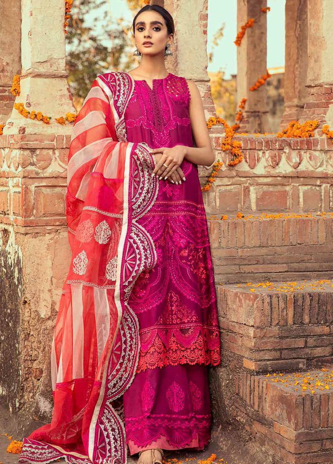 Gulzar By Charizma Embroidered Lawn Suits Unstitched 3 Piece CRZ21G 02 Plum Perfection - Summer Collection