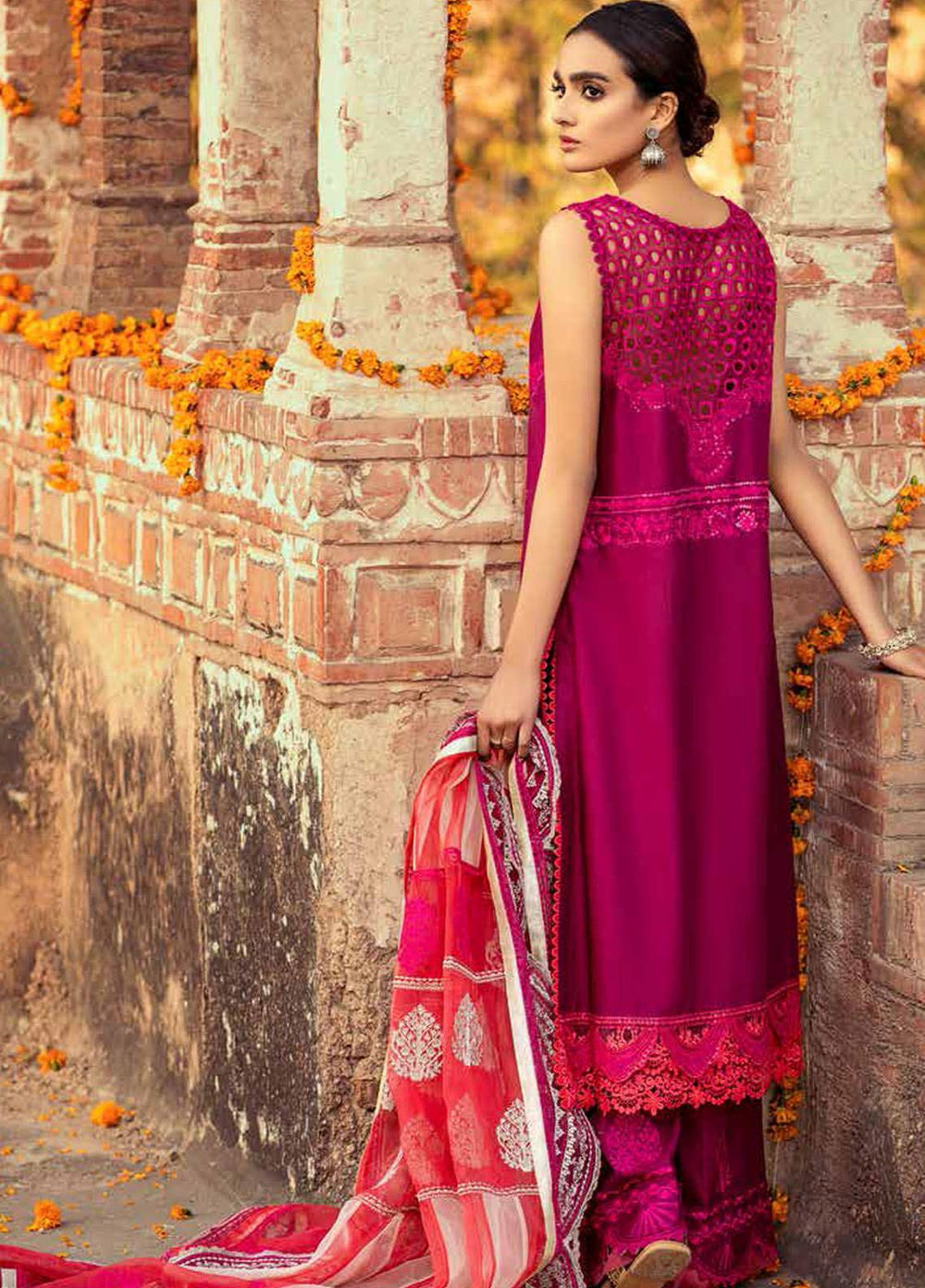 Gulzar By Charizma Embroidered Lawn Suits Unstitched 3 Piece CRZ21G 02 Plum Perfection - Summer Collection