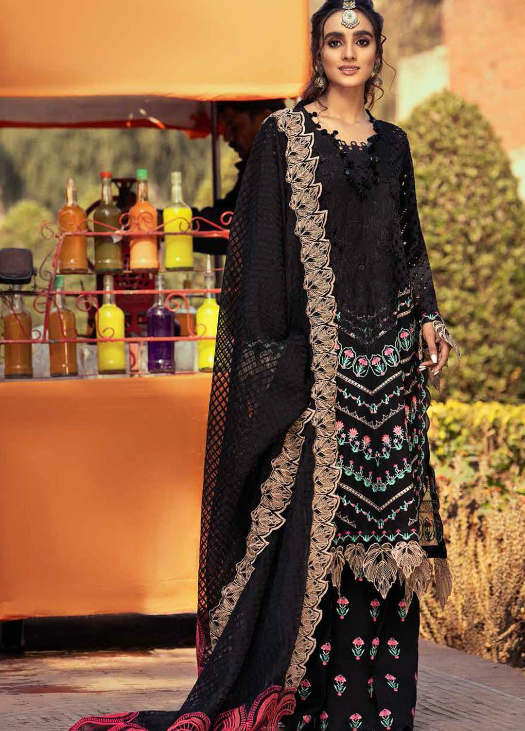 Gulzar By Charizma Embroidered Lawn Suits Unstitched 3 Piece CRZ21G 03 Dark Art - Summer Collection