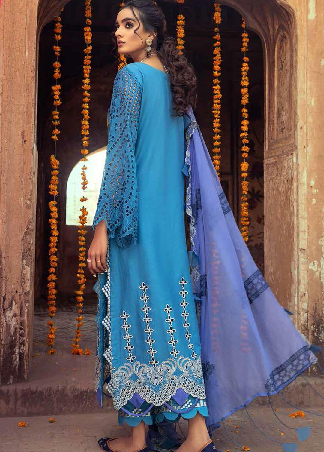 Gulzar By Charizma Embroidered Lawn Suits Unstitched 3 Piece CRZ21G 05 Blue Casa - Summer Collection