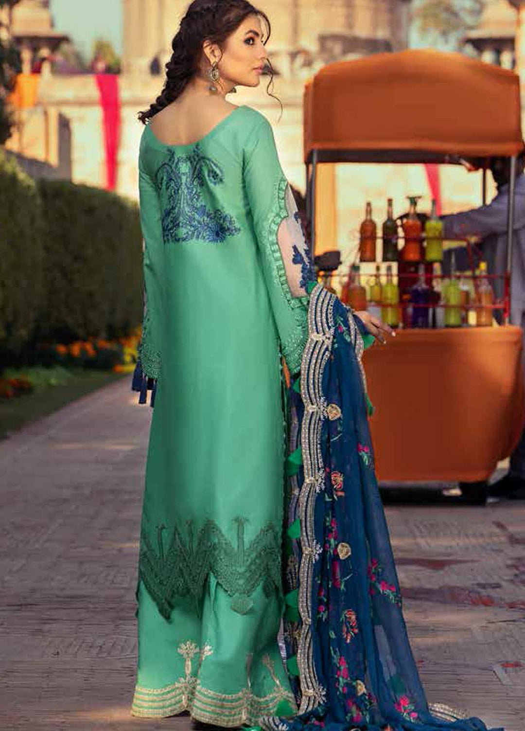 Gulzar By Charizma Embroidered Lawn Suits Unstitched 3 Piece CRZ21G 09 Shine Away - Summer Collection