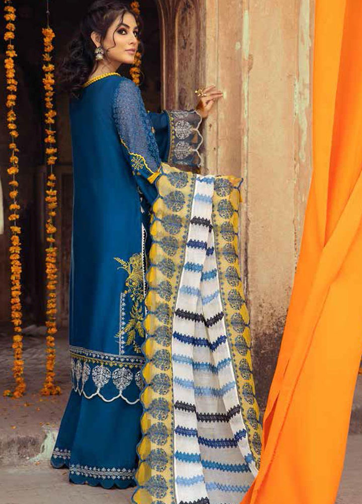 Gulzar By Charizma Embroidered Lawn Suits Unstitched 3 Piece CRZ21G 11 Teal Art - Summer Collection