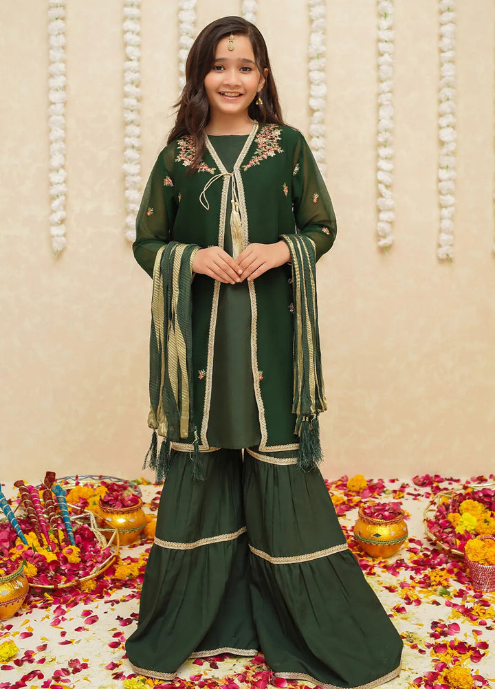 Gulzar by Modest Pret Chiffon 3 Piece Suit 8765 Green