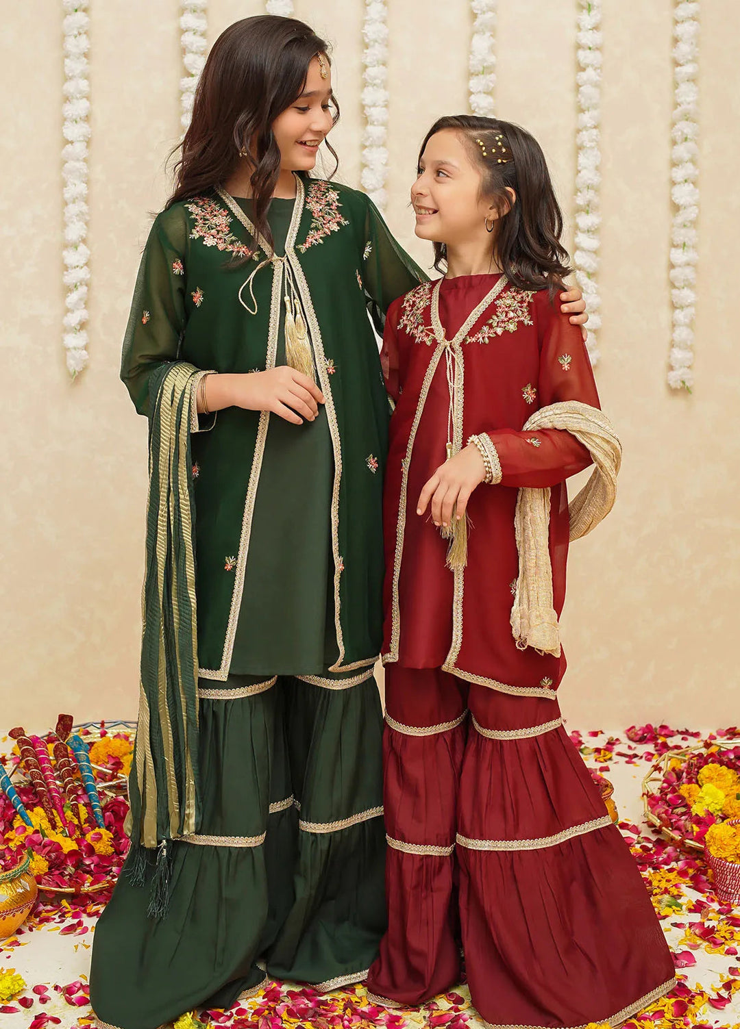 Gulzar by Modest Pret Chiffon 3 Piece Suit 8765 Maroon