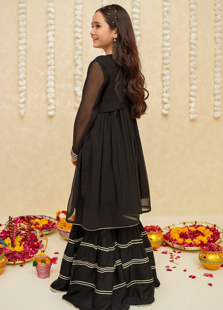 Gulzar by Modest Pret Chiffon 3 Piece Suit 8905 Black