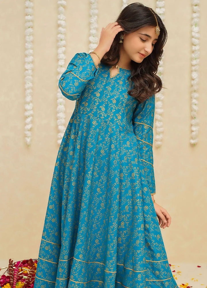 Gulzar by Modest Pret Rawsilk 3 Piece Suit 8915 Blue