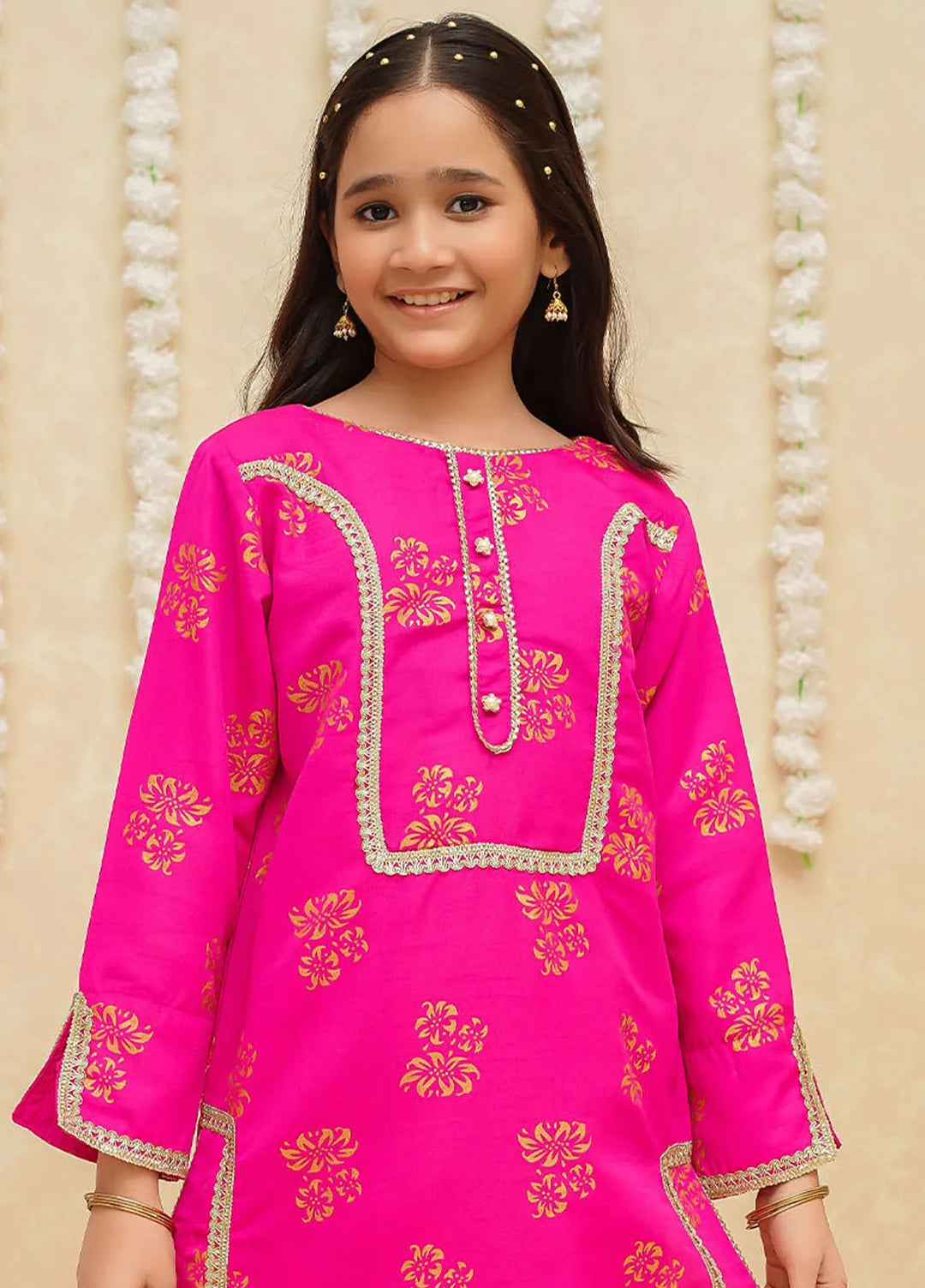 Gulzar by Modest Pret Rawsilk 3 Piece Suit 8935 Pink