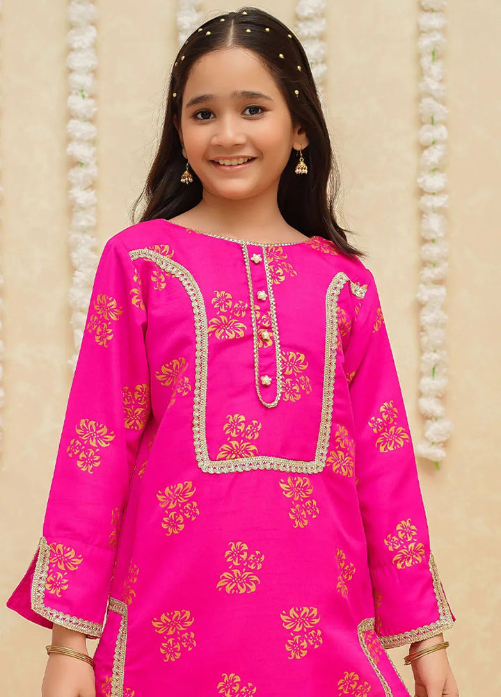 Gulzar by Modest Pret Rawsilk 3 Piece Suit 8935 Pink