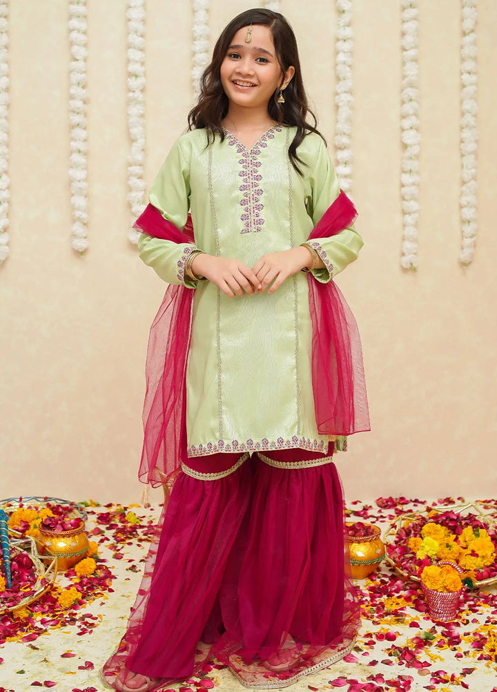 Gulzar by Modest Pret Rawsilk 3 Piece Suit 8965 Green